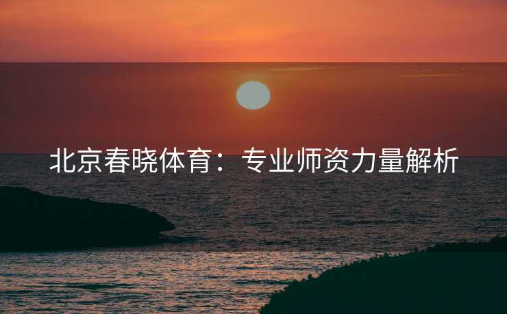 北京春晓体育：专业师资力量解析