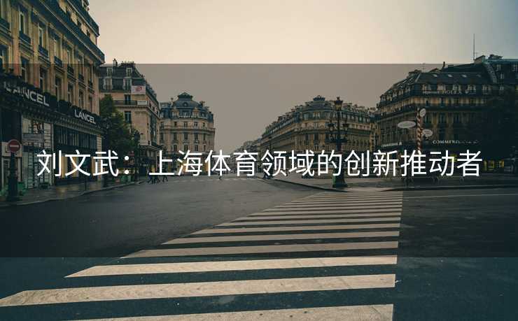 刘文武：上海体育领域的创新推动者