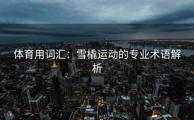 体育用词汇：雪橇运动的专业术语解析