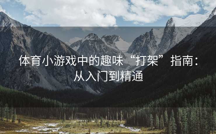 体育小游戏中的趣味“打架”指南：从入门到精通