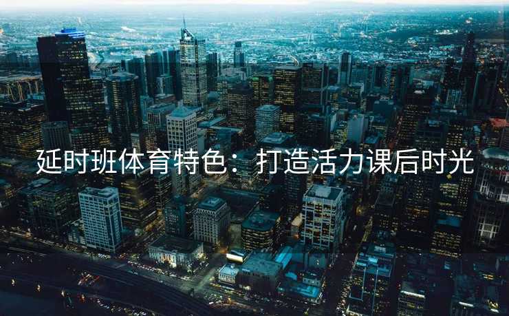 延时班体育特色：打造活力课后时光