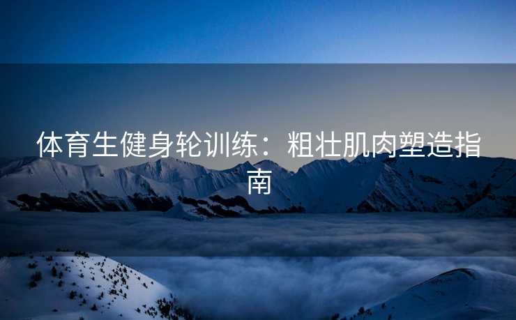 体育生健身轮训练：粗壮肌肉塑造指南