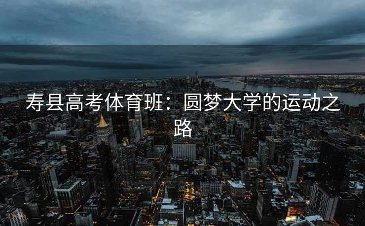 寿县高考体育班：圆梦大学的运动之路