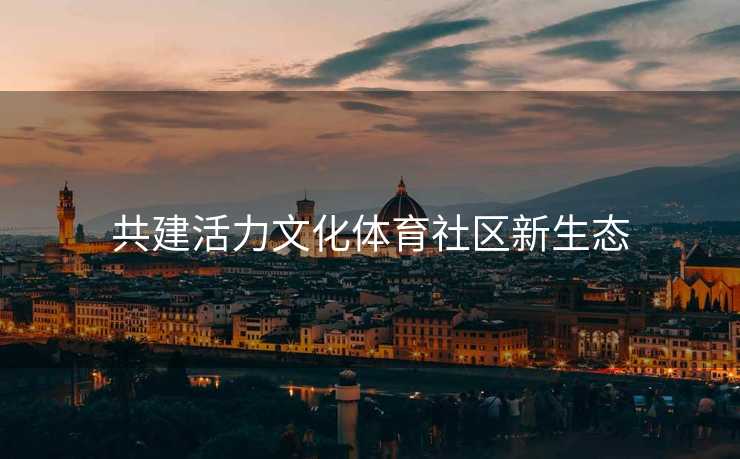 共建活力文化体育社区新生态