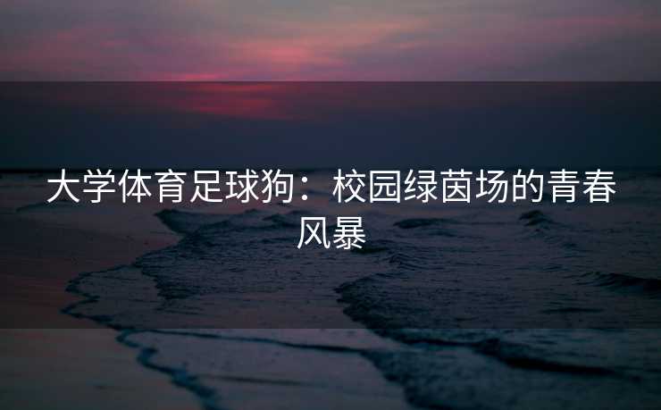 大学体育足球狗：校园绿茵场的青春风暴