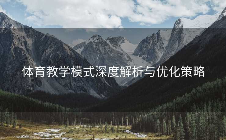 体育教学模式深度解析与优化策略