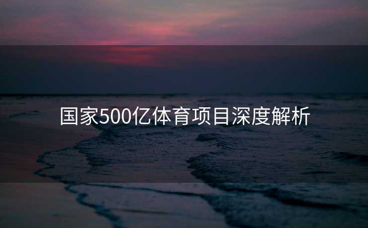 国家500亿体育项目深度解析
