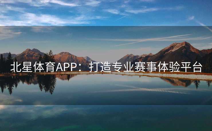 北星体育APP：打造专业赛事体验平台