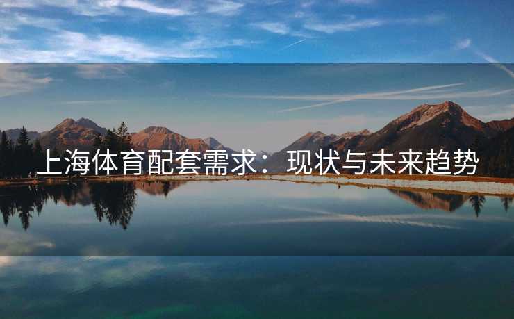 上海体育配套需求：现状与未来趋势