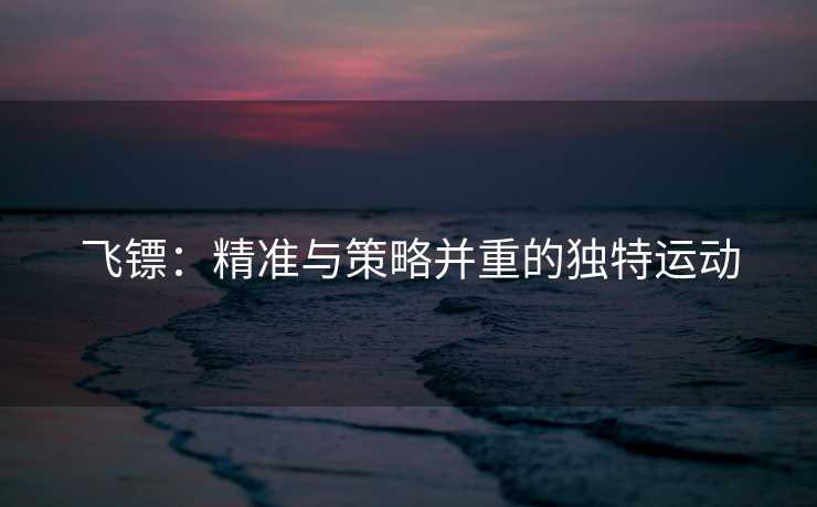 飞镖：精准与策略并重的独特运动