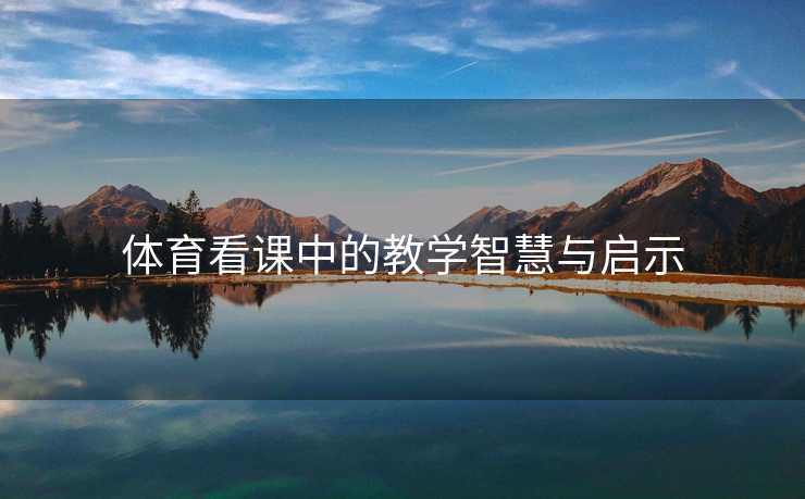体育看课中的教学智慧与启示
