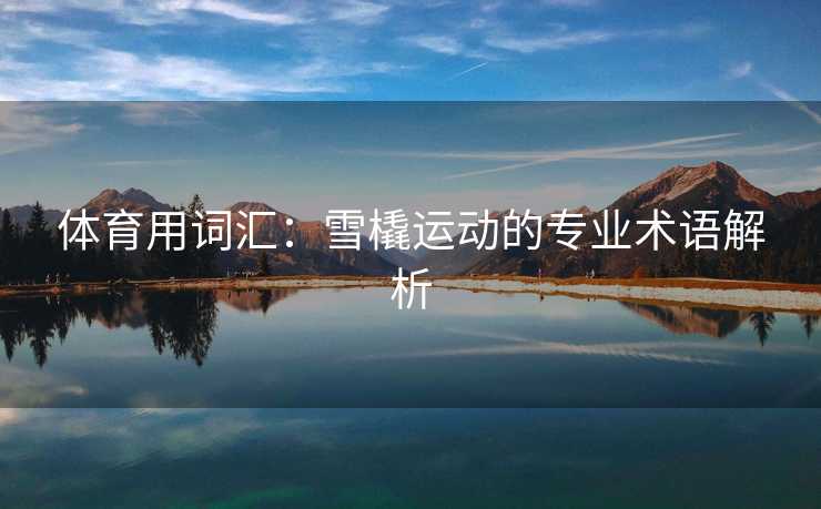 体育用词汇：雪橇运动的专业术语解析