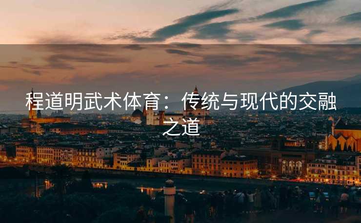 程道明武术体育：传统与现代的交融之道