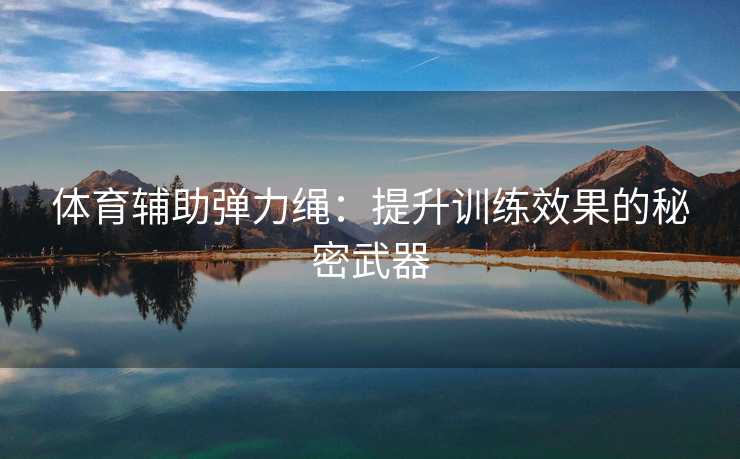 体育辅助弹力绳：提升训练效果的秘密武器