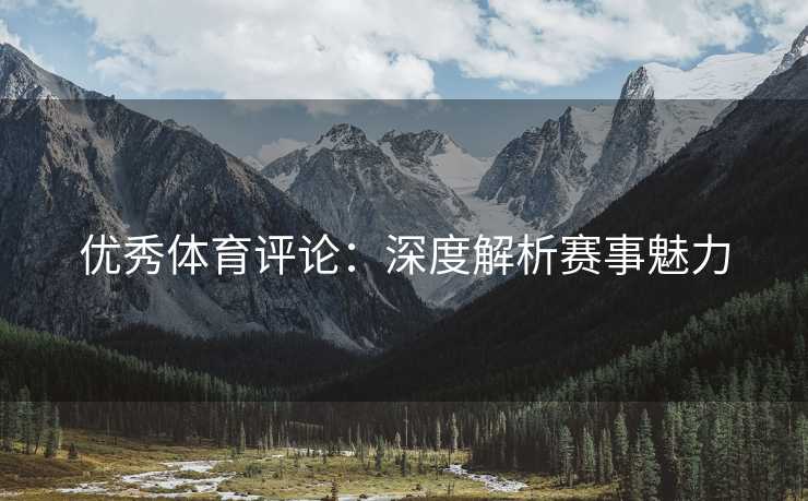 优秀体育评论：深度解析赛事魅力
