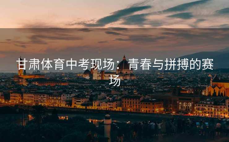 甘肃体育中考现场：青春与拼搏的赛场