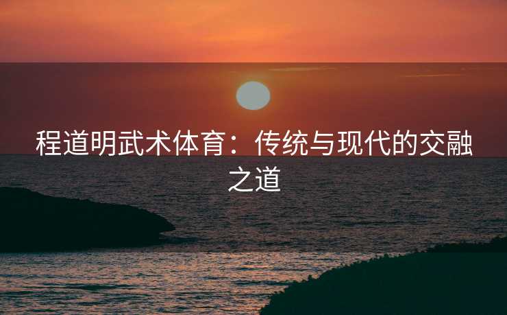 程道明武术体育：传统与现代的交融之道