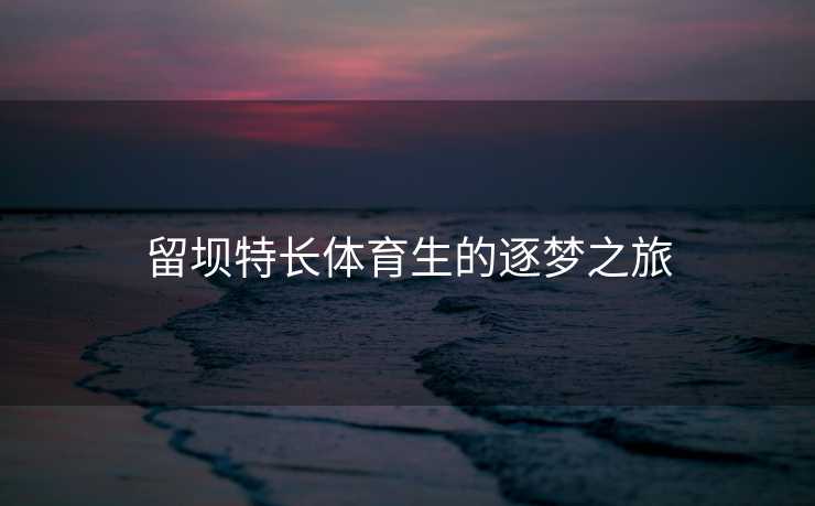 留坝特长体育生的逐梦之旅