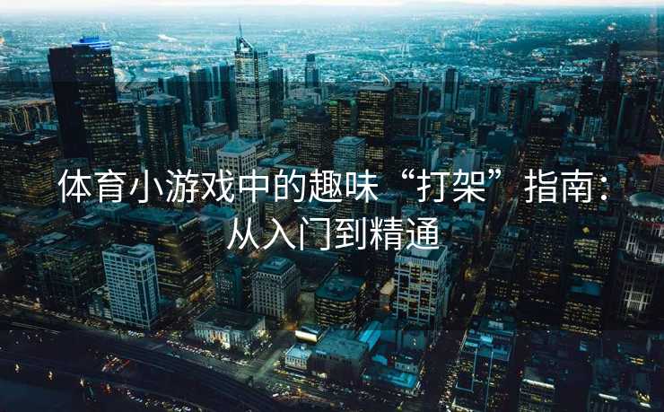 体育小游戏中的趣味“打架”指南：从入门到精通