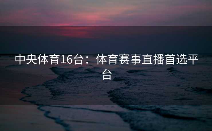 中央体育16台：体育赛事直播首选平台