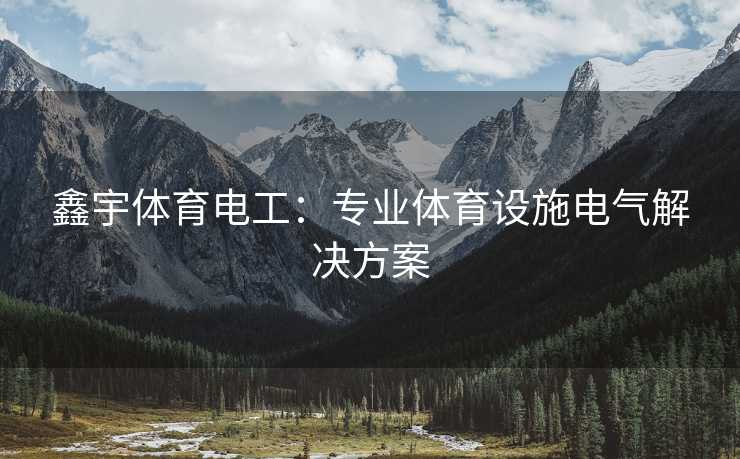 鑫宇体育电工：专业体育设施电气解决方案
