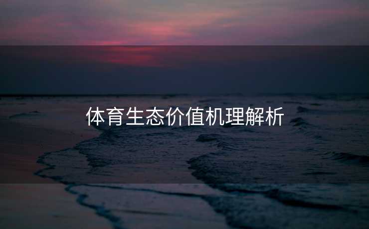 体育生态价值机理解析