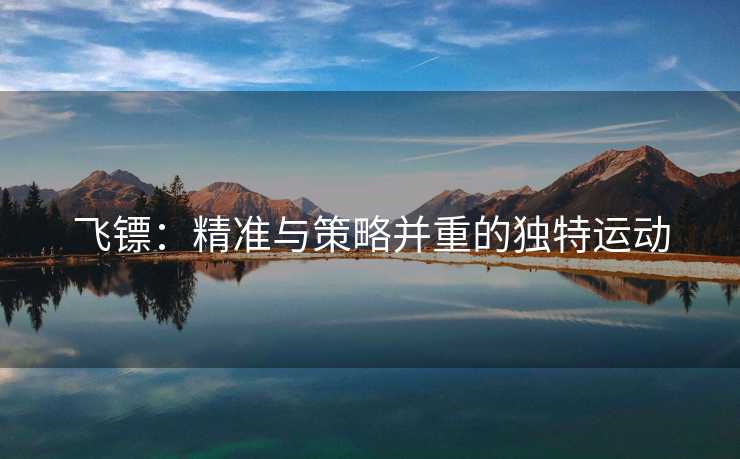 飞镖：精准与策略并重的独特运动