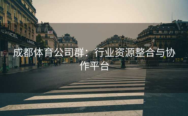 成都体育公司群：行业资源整合与协作平台