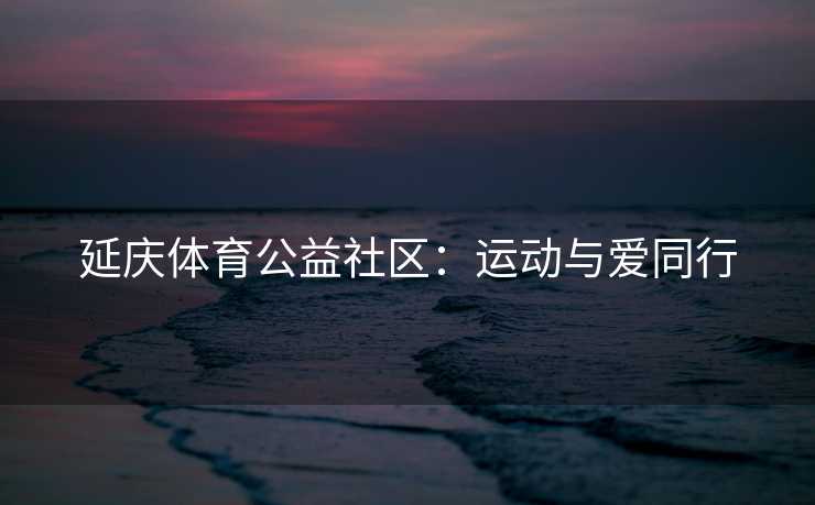延庆体育公益社区：运动与爱同行