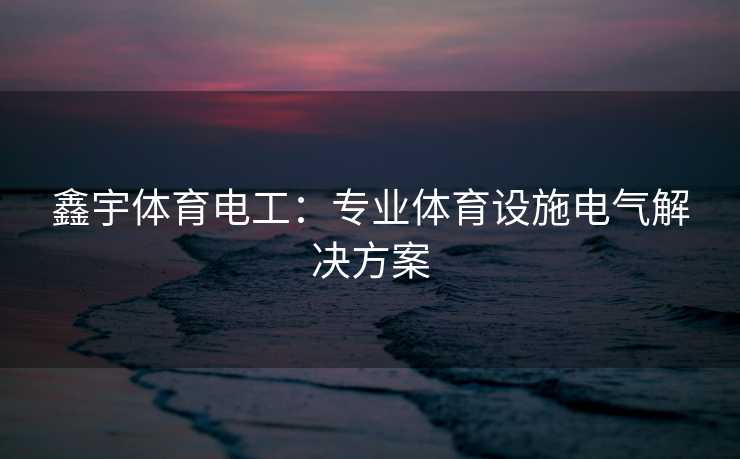 鑫宇体育电工：专业体育设施电气解决方案