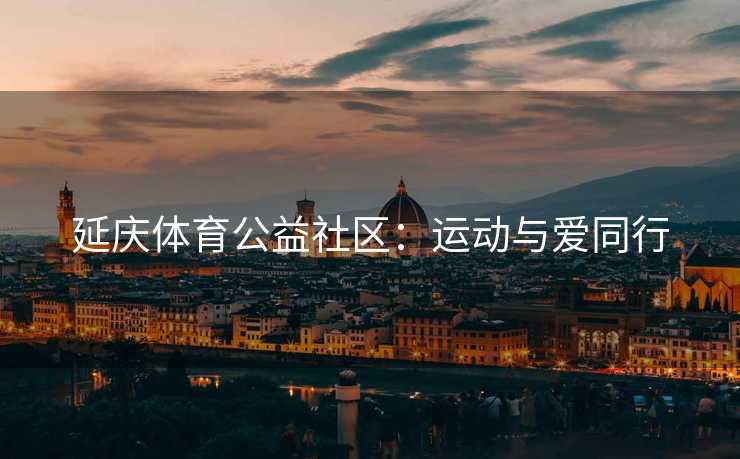 延庆体育公益社区：运动与爱同行