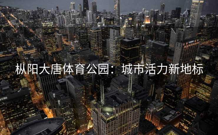 枞阳大唐体育公园：城市活力新地标