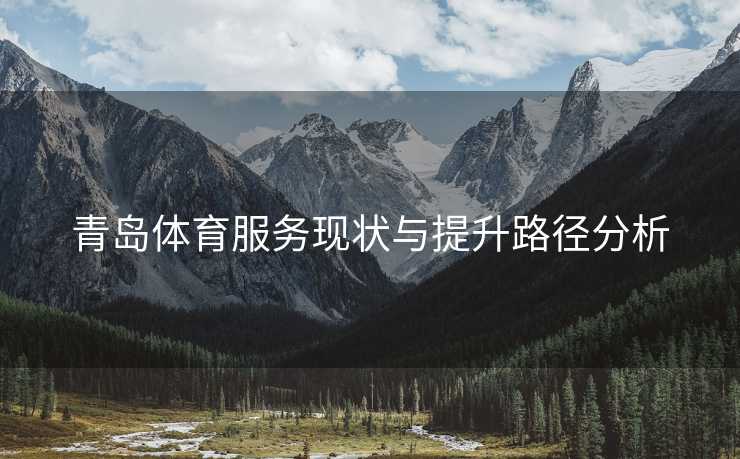 青岛体育服务现状与提升路径分析