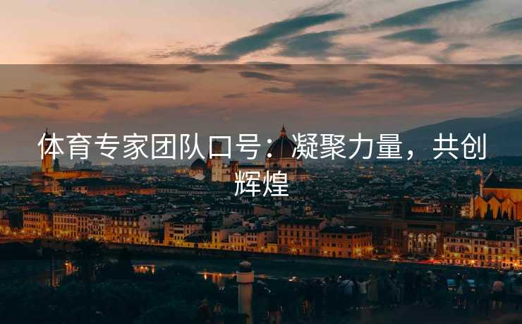 体育专家团队口号：凝聚力量，共创辉煌